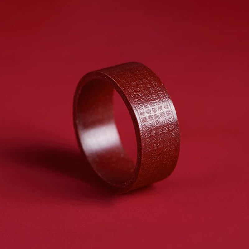 Buddha Stones 辰砂オーム・マニ・パドメ・フム般若心経良縁祈願リング - image 8