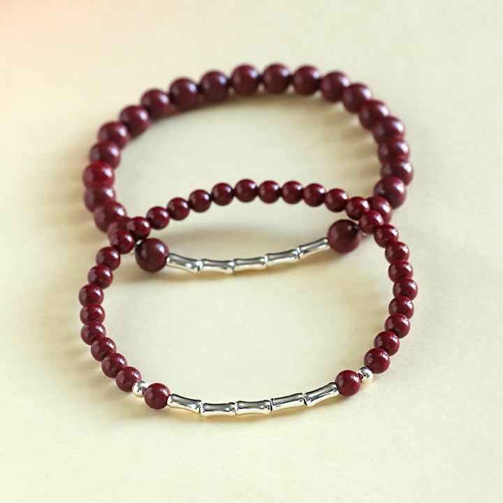 Buddha Stones シナバー 925 スターリングシルバー カーム コンセントレーション ブレスレット - image 10