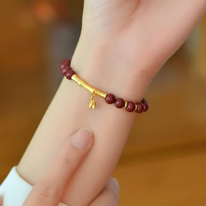 Buddha Stones竹製 辰砂 925スターリングシルバー コンセントレーションブレスレット - image 11