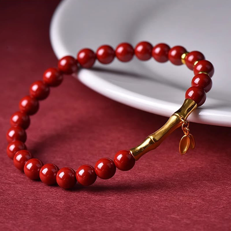 Buddha Stones竹製 辰砂 925スターリングシルバー コンセントレーションブレスレット - image 8