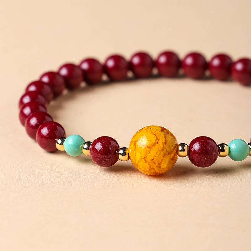 Buddha Stones辰砂 ターコイズ 邪悪な霊を寄せ付けないブレスレット - image 4