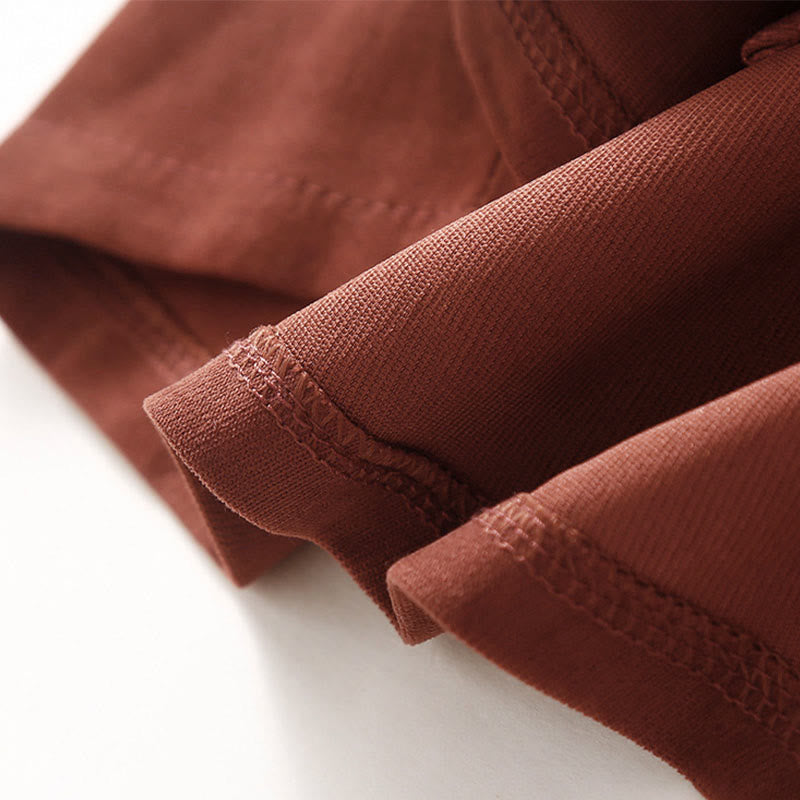 Buddha Stones 秋冬 無地 ボタンダウン レースアップデザイン 長袖 ミディ丈 ドレス ポケット付き - image 10