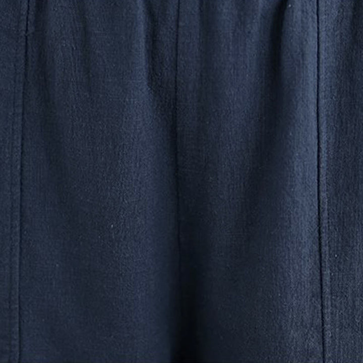 Buddha Stones 無地コットンリネンレディースストレートレッグパンツ（ポケット付き） - image 27