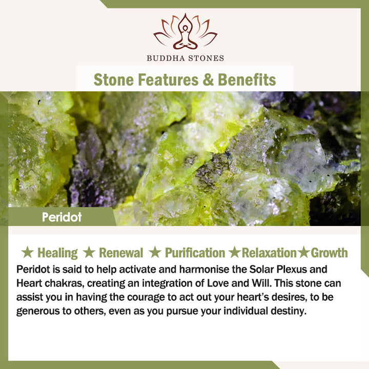 Buddha Stones ペリドット、グリーンアゲート、翡翠、ピンククリスタル、ブラックオブシディアンのラブブレスレット - image 2