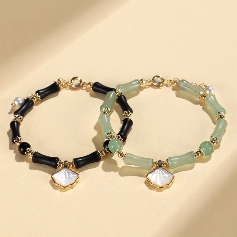 Buddha Stones ペリドット、グリーンアゲート、翡翠、ピンククリスタル、ブラックオブシディアンのラブブレスレット - image 12