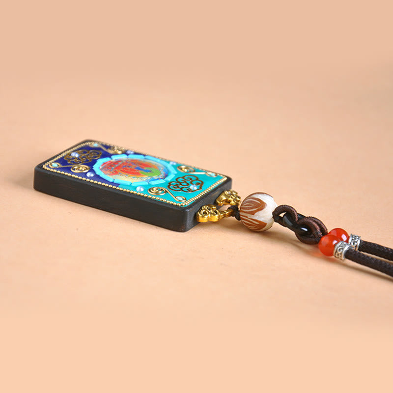 Buddha Stones 黒檀の平和ネックレスペンダント - image 8