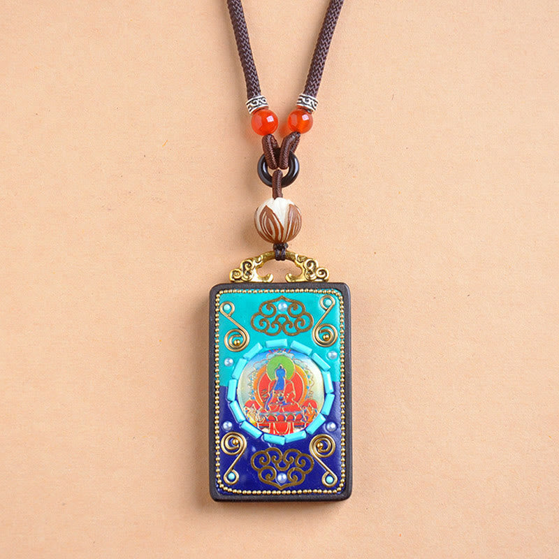 Buddha Stones薬師如来黒檀ネックレス ペンダント - image 3