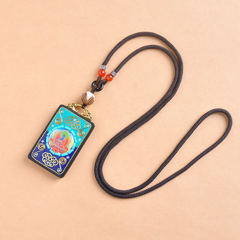 Buddha Stones 黒檀の平和ネックレスペンダント - image 1