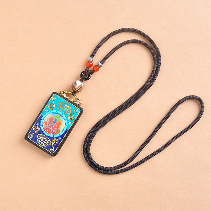 Buddha Stones 黒檀の平和ネックレスペンダント - image 1