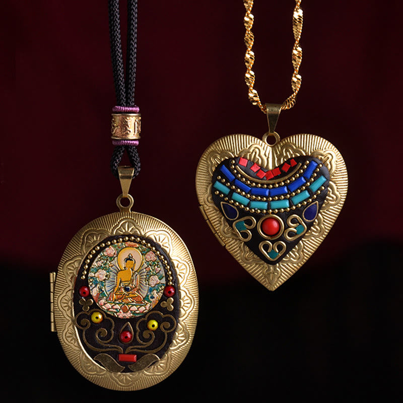 Buddha Stones 銅観音観音ザキラム富ペンダント ネックレス - image 0