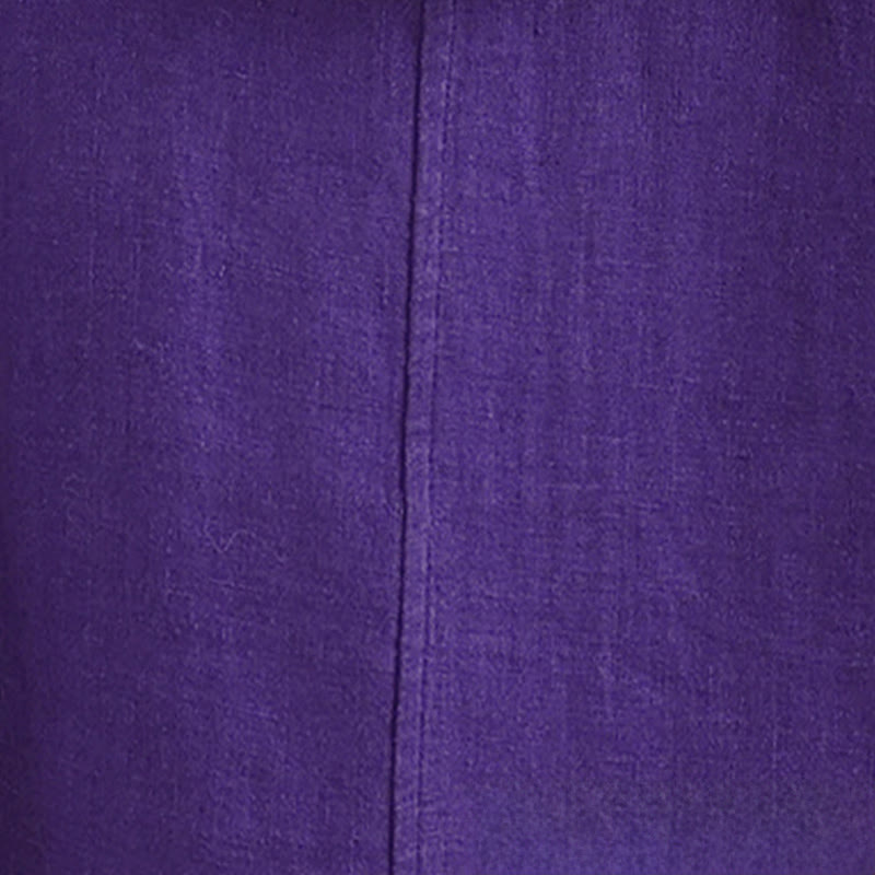 Buddha Stones 春のVネックフロッグボタン長袖無地レディースコットンシャツ - image 20