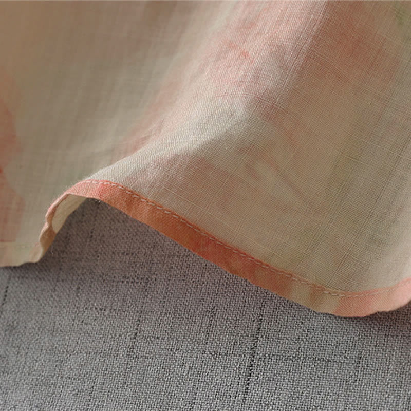 Buddha Stones 春の花柄クルーネック長袖レディースポリエステルシャツ - image 13