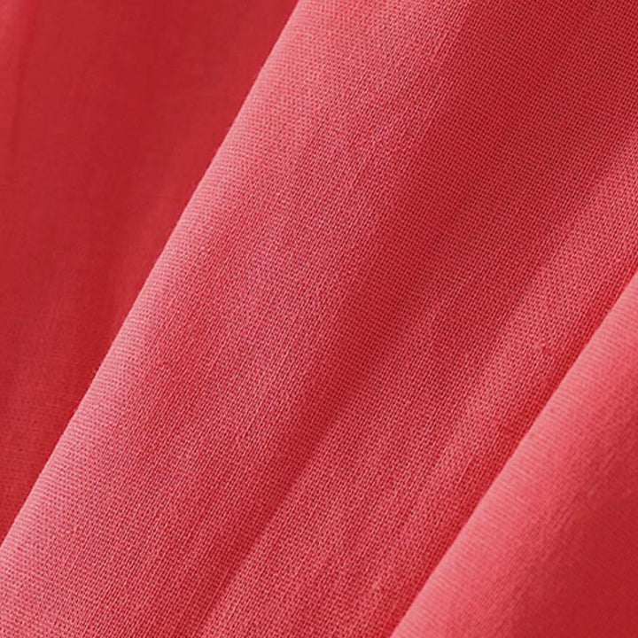 Buddha Stones 夏 スタンドカラー 半袖 無地 レディース ボタン コットン シャツ ポケット付き - image 12