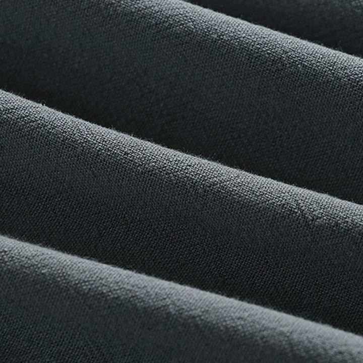 Buddha Stones 夏用ドローストリング 伸縮性ウエスト フロッグボタン アンクル丈 メンズ コットンリネン パンツ ポケット付き - image 9