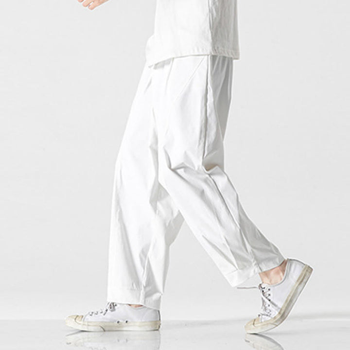 Buddha Stones 夏用無地ドローストリングアンクル丈メンズカーゴハーレムパンツ（ポケット付き） - image 25