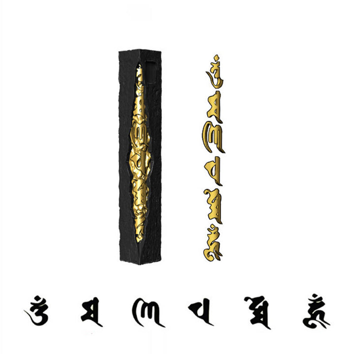 Buddha Stones 999スターリングシルバー999ゴールドオーム・マニ・パドメ・フムウィズダムネックレスペンダント - image 13