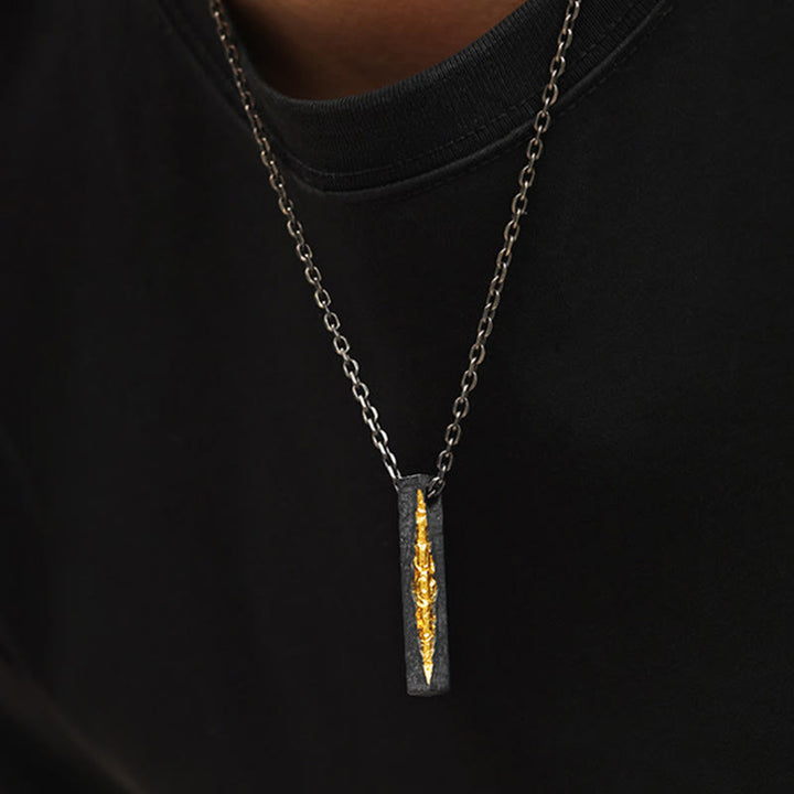 Buddha Stones 999スターリングシルバー999ゴールドオーム・マニ・パドメ・フムウィズダムネックレスペンダント - image 10