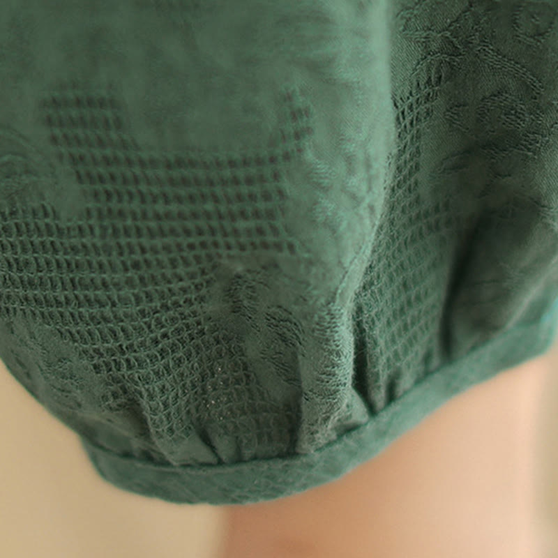 Buddha Stones 2点セット 花柄 カエルボタン シャツ コットン ハーレムパンツ ポケット付き - image 8