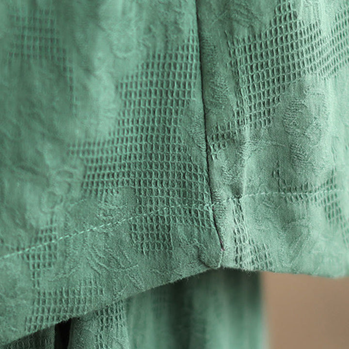 Buddha Stones 2点セット 花柄 カエルボタン シャツ コットン ハーレムパンツ ポケット付き - image 9