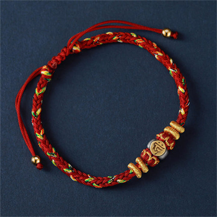 Buddha Stones十二支誕生仏シルバー 幸運 編み紐 ブレスレット - 犬/豚（ブレスレットサイズ18-28cm） - image 19