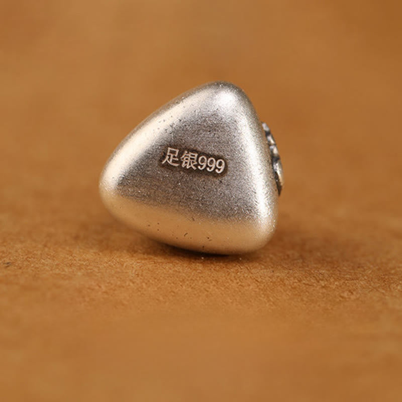 Buddha Stones 999スターリングシルバーフーキャラクター粽子型チャーム幸運繁栄ロープブレスレット - image 13