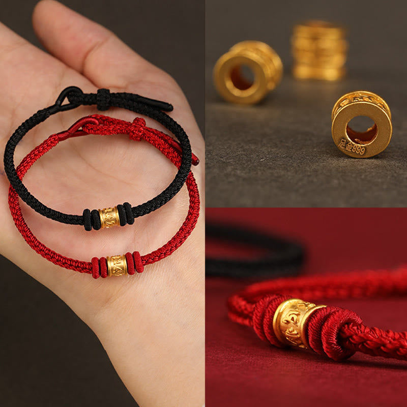 Buddha Stones チベットのハンドメイド999ゴールド製「オーム・マニ・パドメ・フム」幸運の守護ブレスレット - image 14