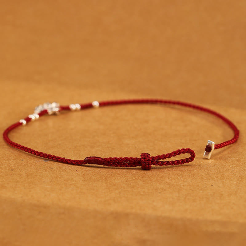 Buddha Stones 手作り925スターリングシルバー銅コインデザイン保護強度超薄型ブレスレットアンクレット - image 6