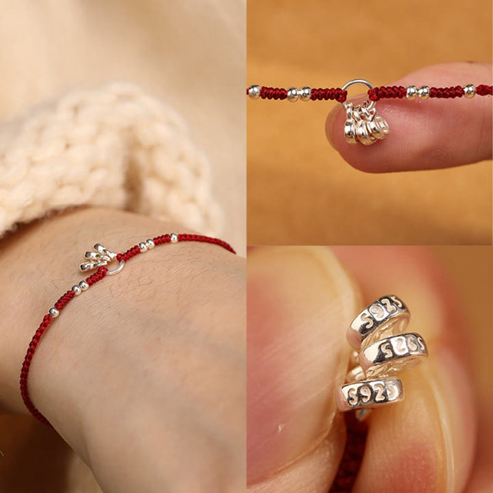 Buddha Stones 手作り925スターリングシルバー銅コインデザイン保護強度超薄型ブレスレットアンクレット - image 11