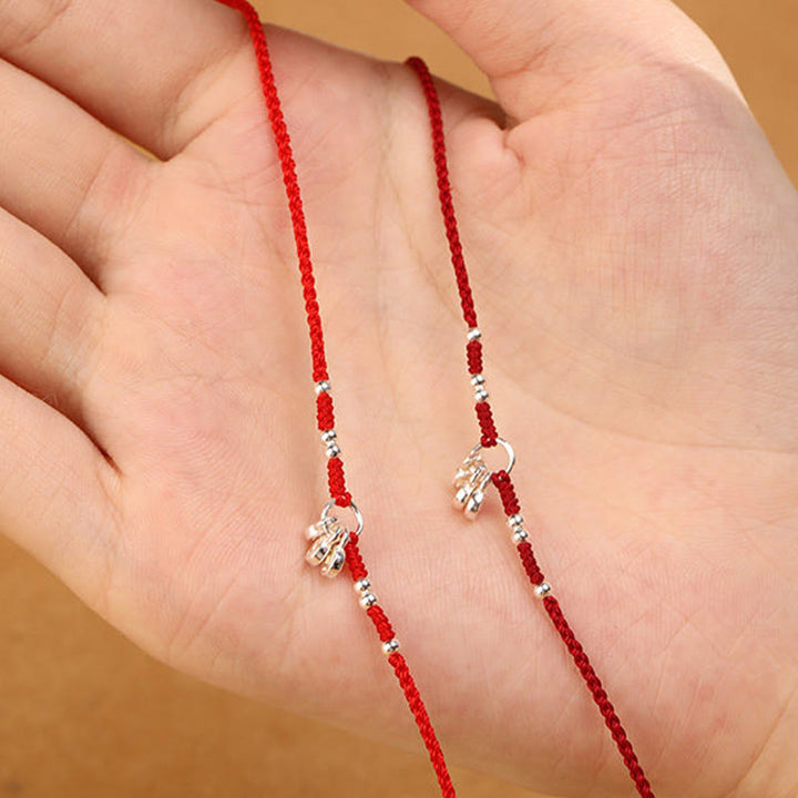 Buddha Stones 手作り925スターリングシルバー銅コインデザイン保護強度超薄型ブレスレットアンクレット - image 12