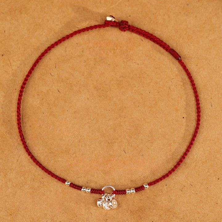 Buddha Stones 手作り925スターリングシルバー銅コインデザイン保護強度超薄型ブレスレットアンクレット - image 5