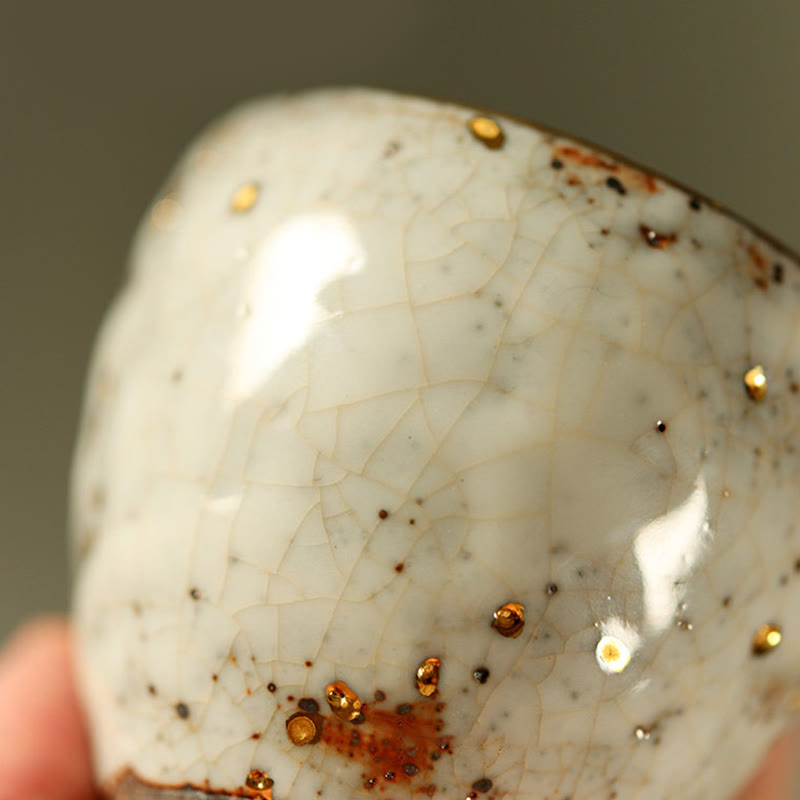 Buddha Stones 手作りのゴールデンアロワナ鯉陶器ティーカップカンフーティーカップティーポット - image 6