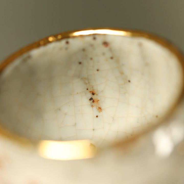 Buddha Stones 手作りのゴールデンアロワナ鯉陶器ティーカップカンフーティーカップティーポット - image 8