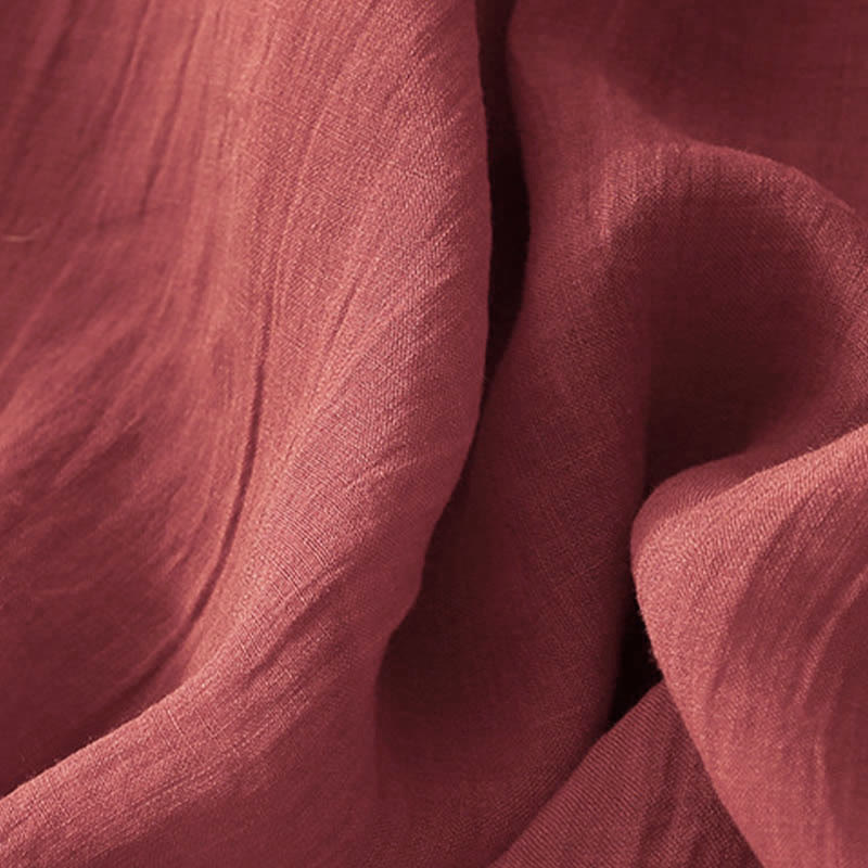 Buddha Stones無地刺繍入り半袖ミディ丈ワンピース（ポケット付き） - image 19