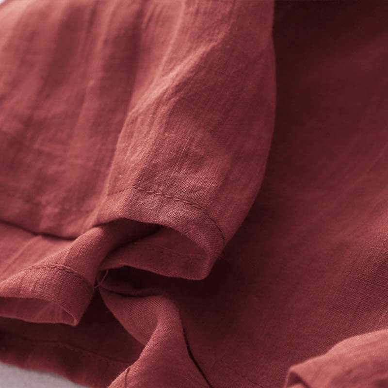 Buddha Stones無地刺繍入り半袖ミディ丈ワンピース（ポケット付き） - image 21