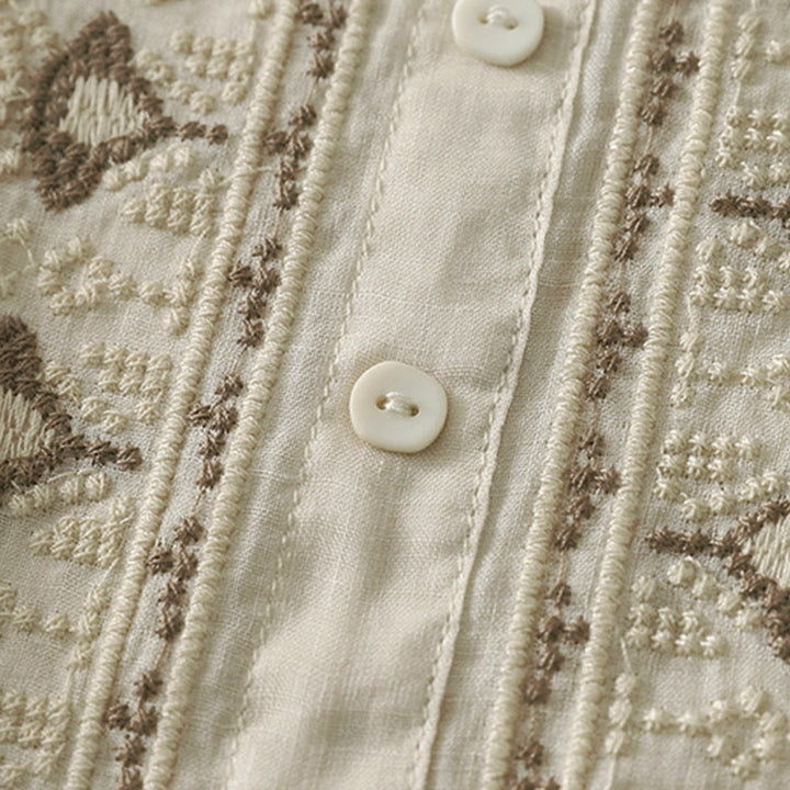 Buddha Stones 夏用花柄クルーネック半袖レディースポリエステルシャツ - image 18