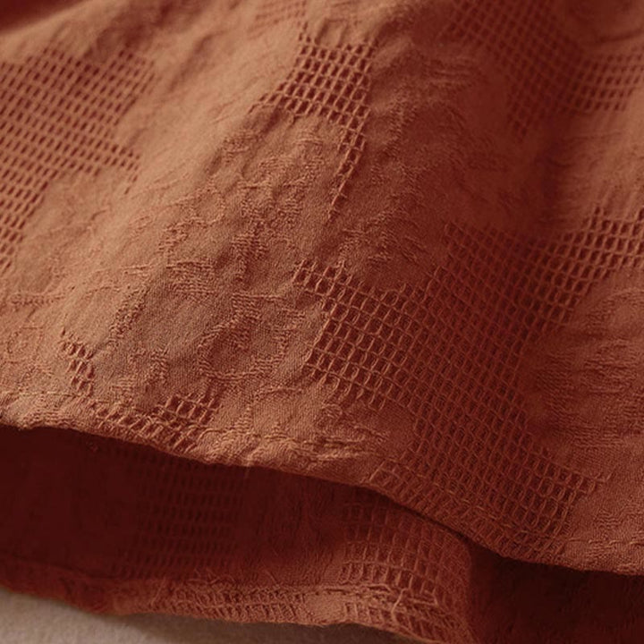 Buddha Stones カジュアル花柄ラペルレディースコットンTシャツ - image 19