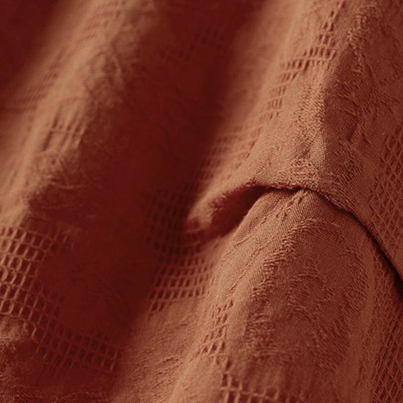 Buddha Stones カジュアル花柄ラペルレディースコットンTシャツ - image 21