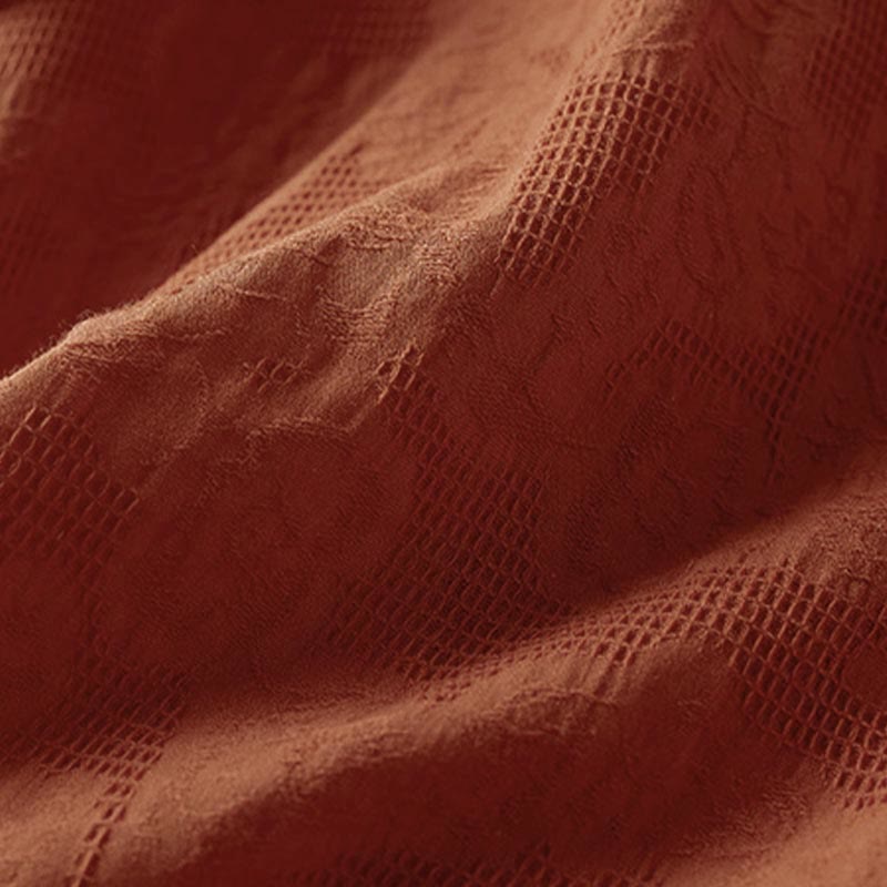 Buddha Stones カジュアル花柄ラペルレディースコットンTシャツ - image 20