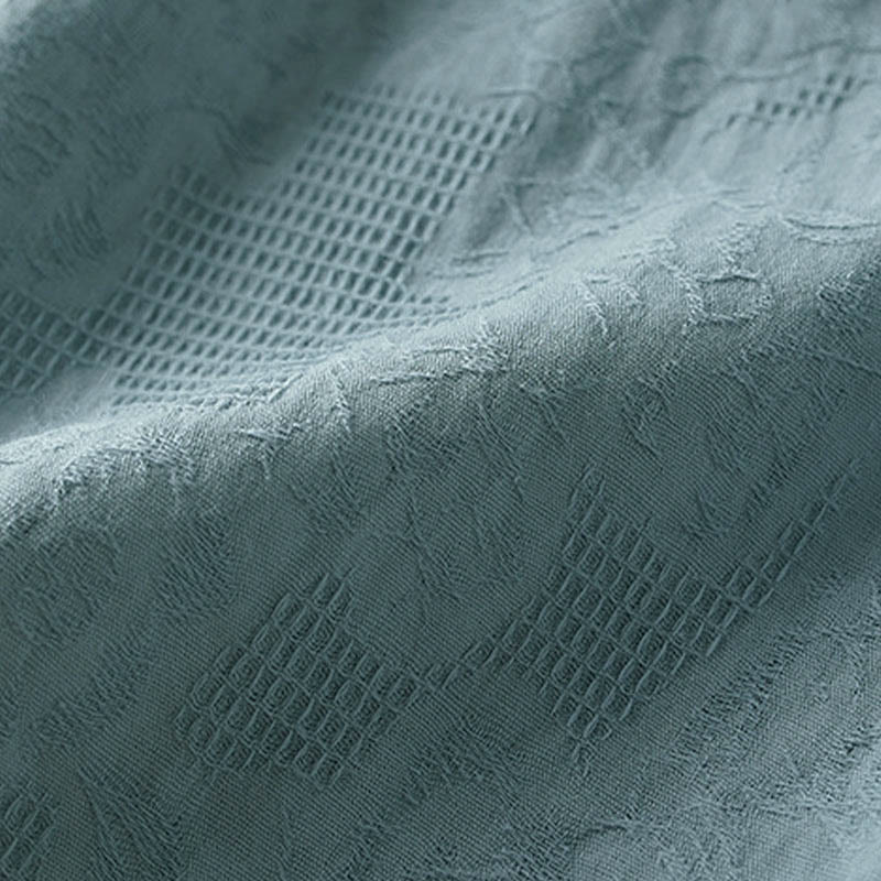 Buddha Stones カジュアル花柄ラペルレディースコットンTシャツ - image 13