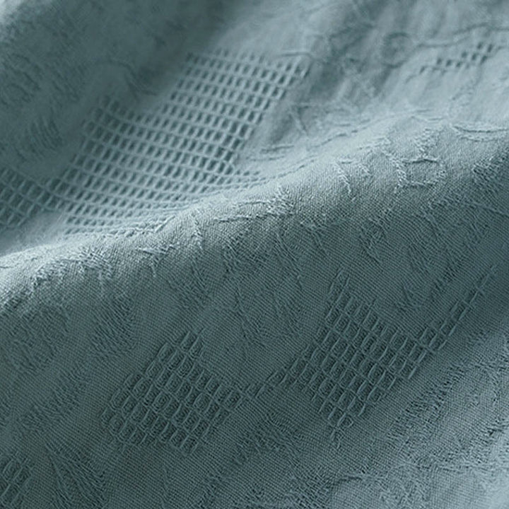 Buddha Stones カジュアル花柄ラペルレディースコットンTシャツ - image 13