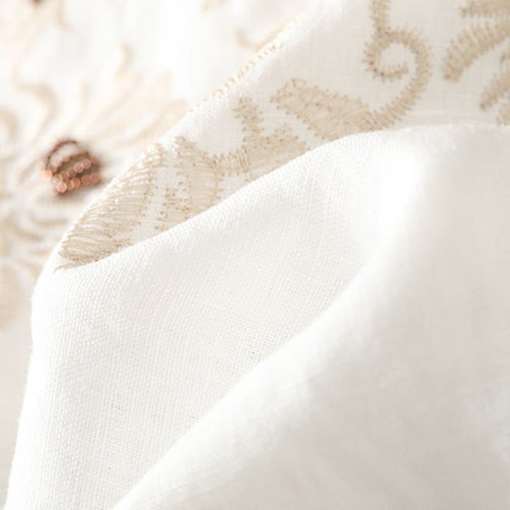 Buddha Stones カジュアル花柄クルーネックレディースコットンTシャツ - image 6