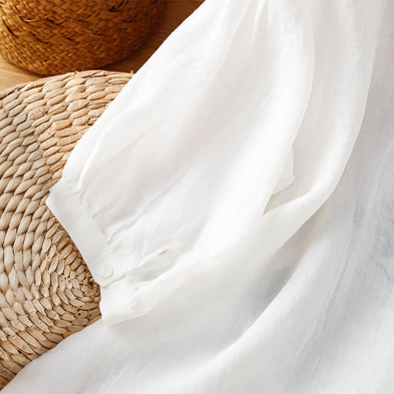 Buddha Stones コーラルひょうたん柄クルーネック半袖レディースポリエステルシャツ - image 14