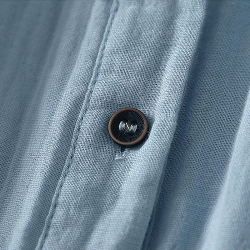 Buddha Stones 無地クルーネック長袖レディースポリエステルシャツ - image 4