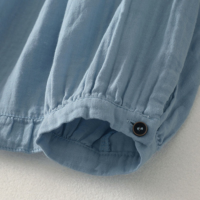 Buddha Stones 無地クルーネック長袖レディースポリエステルシャツ - image 6