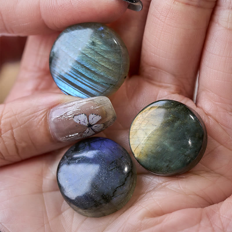 Buddha Stones 天然ラウンドラブラドライトヒーリング置物装飾 - image 9