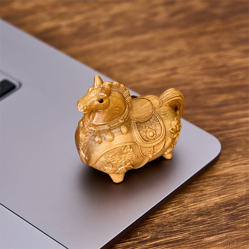 Buddha Stones ミニ 午年 蓮 黒檀 リンデンウッド 緑 白檀 飾り 5.5*5*3.2cm - image 18