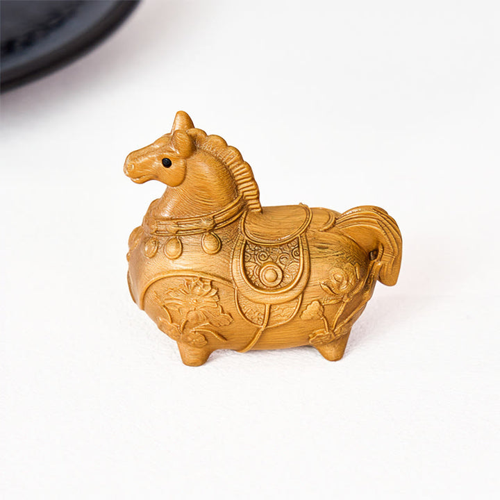 Buddha Stones ミニ 午年 蓮 黒檀 リンデンウッド 緑 白檀 飾り 5.5*5*3.2cm - image 17