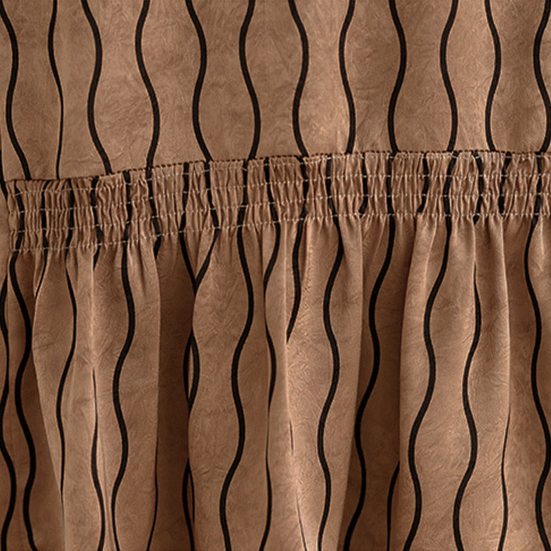 Buddha Stones ストライプ柄半袖シャツ ポリエステル 7丈ハーレムパンツ 2枚セット ポケット付き - image 7