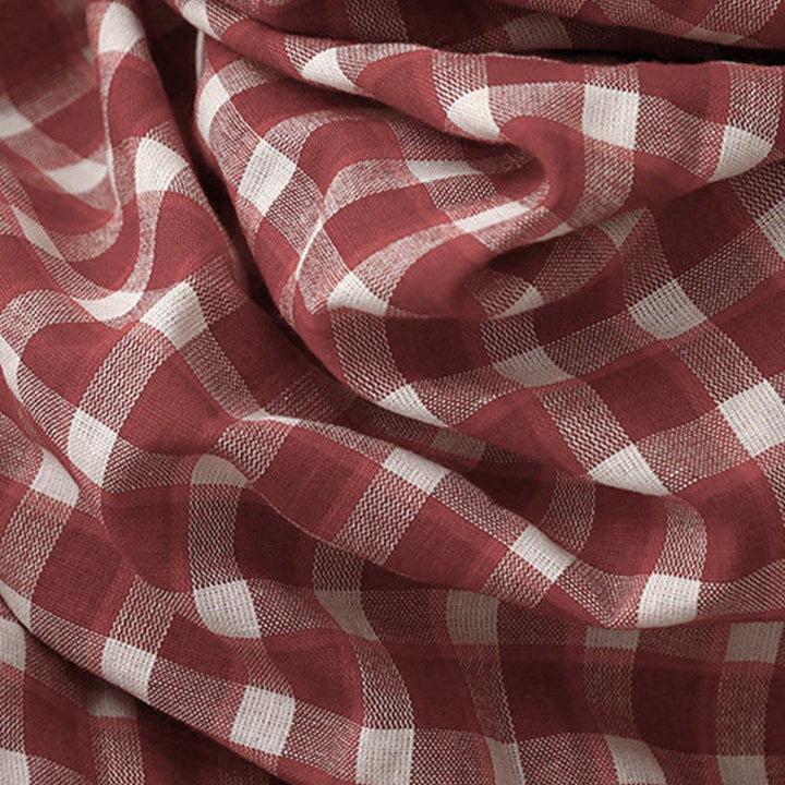 Buddha Stones ポケット付きチェック柄ノースリーブサマーミディド​​レス - image 7