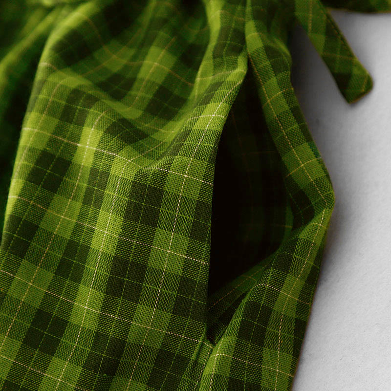 Buddha Stones ポケット付きノースリーブチェック柄サマーミディド​​レス - image 9